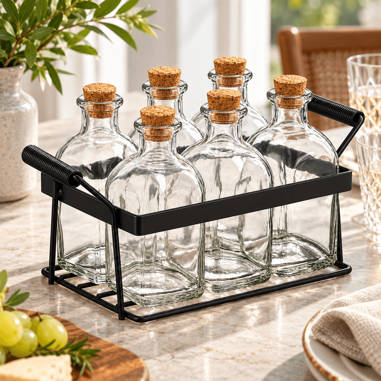 This Elegant Set Of Vivalto Includes Frascos With Lid Of Cork Ideal For Organization Of Its Kitchen Or Pantry