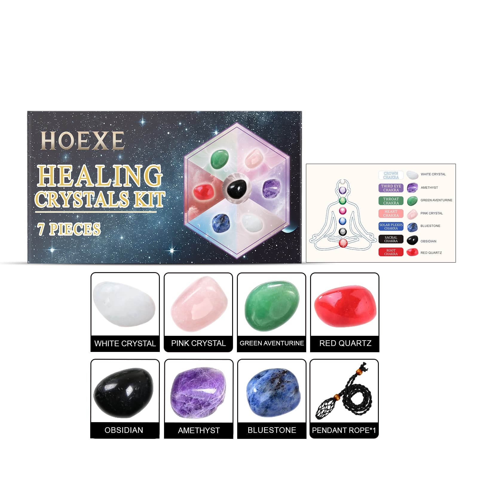 Rolling Stone Crystal Healing Kit, Accessory, Jewelry for Daily Wear