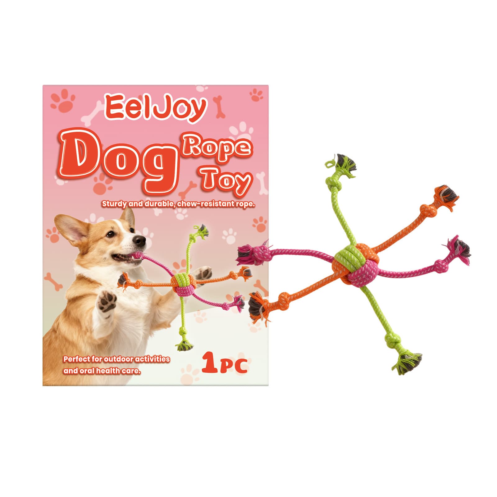 EELJOY Dog Rope Toy, Pet Toy, Pet Products for Pet Daily Care