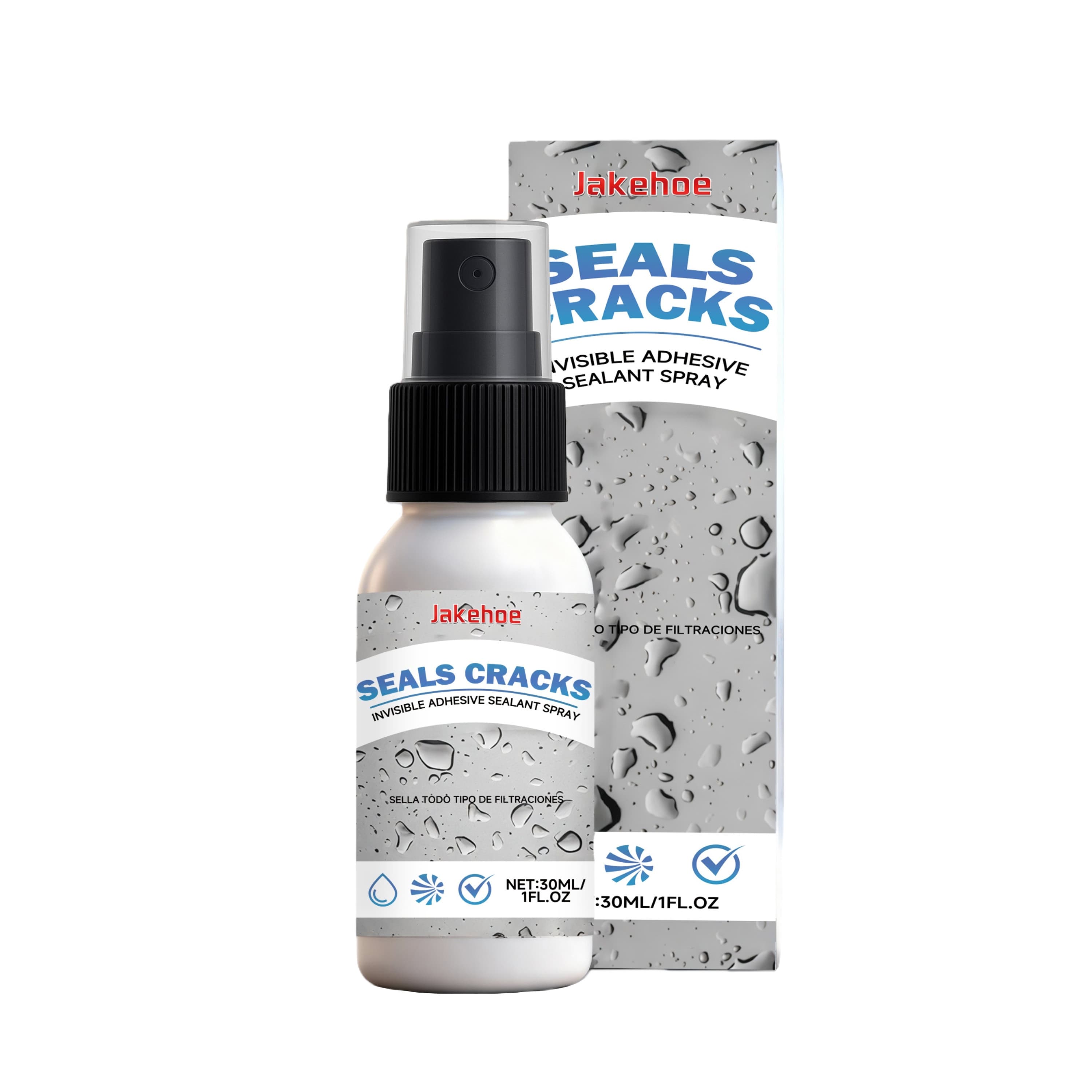 JAKEHOE Invisible Adhesive Sealant Spray, 30ml, Care Spray for Daily Use