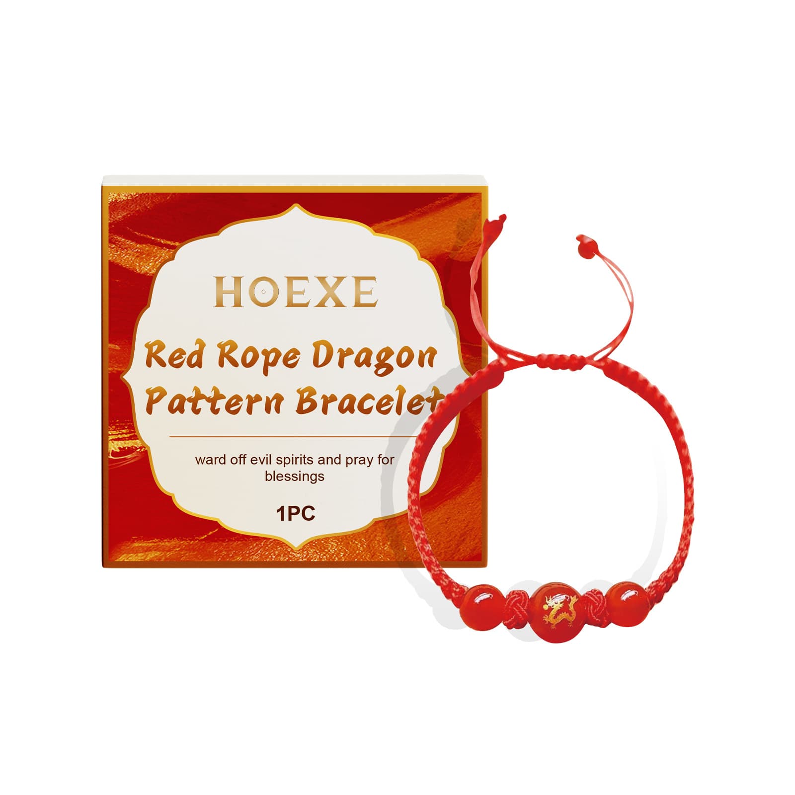 Red Rope Dragon Bracelet, Accessory Clothing, Jewelry for Daily Wear
