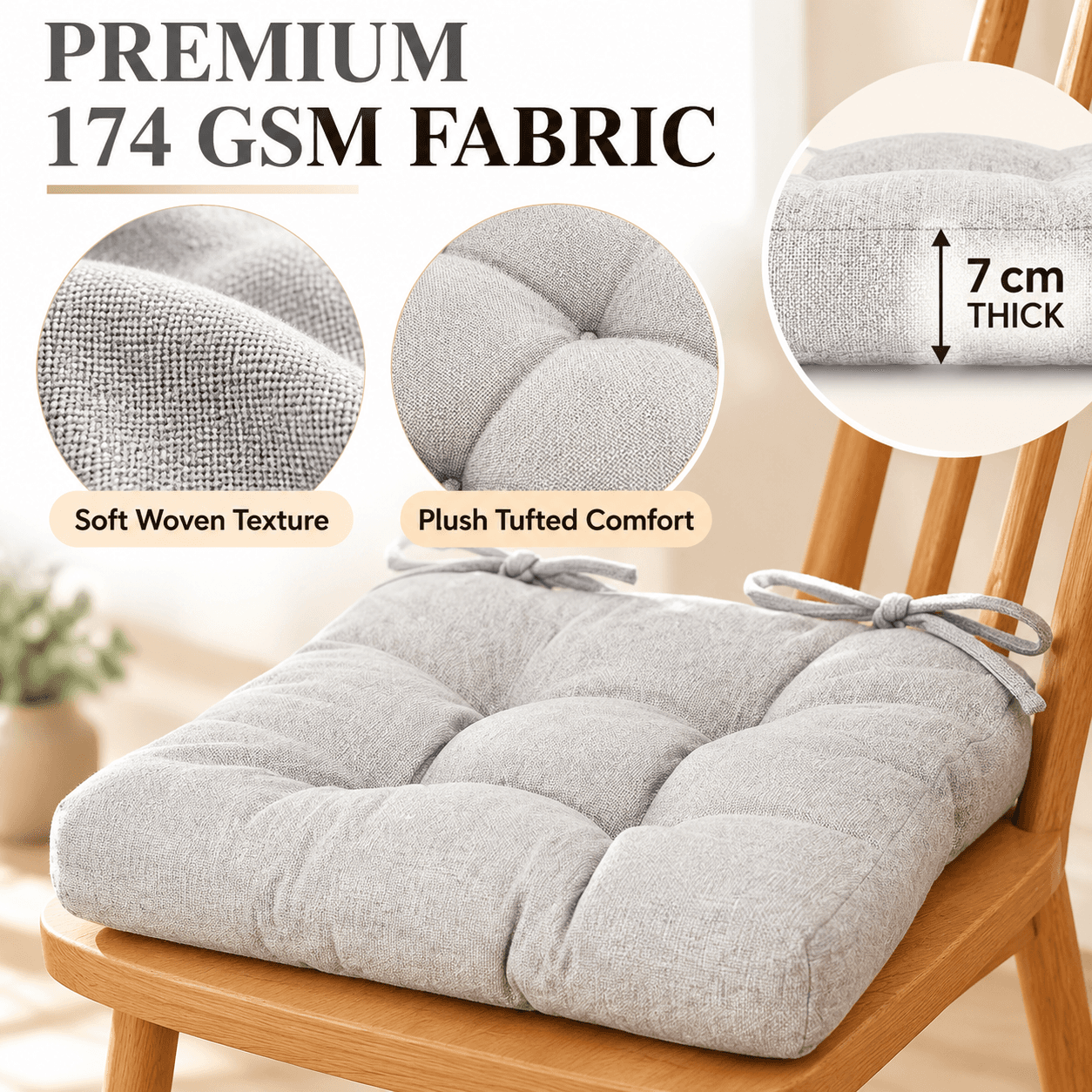 This Set Of Cushions From The Brand Giftdecor Is Ideal For Add Comfort And Style To Their Chairs