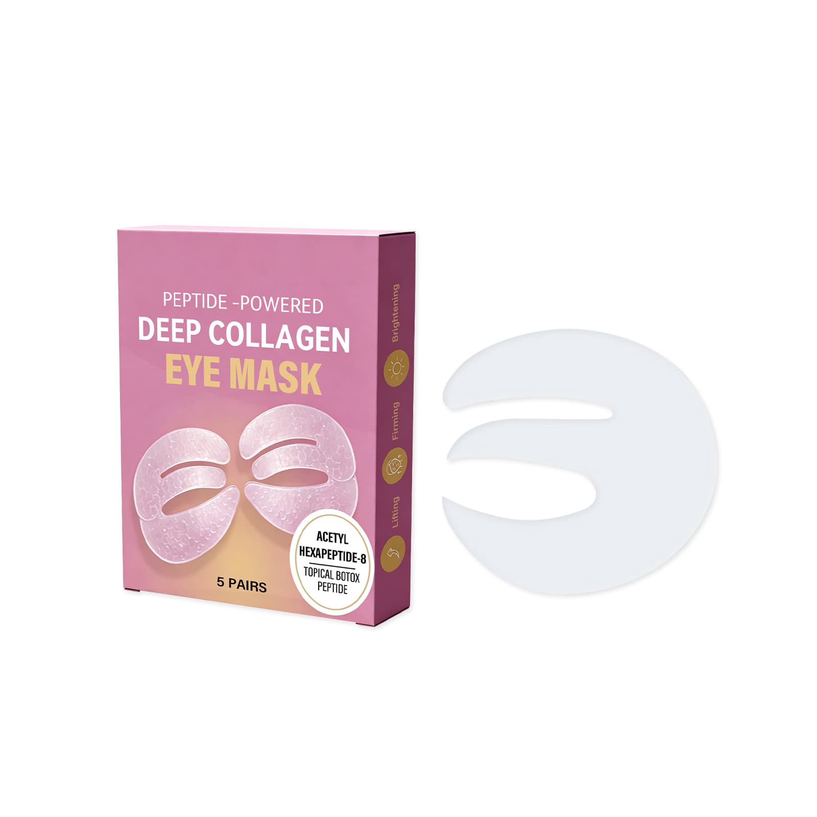 Collagen Firming Eye Mask, 5pcs, Dietary Supplement for Daily Wellness