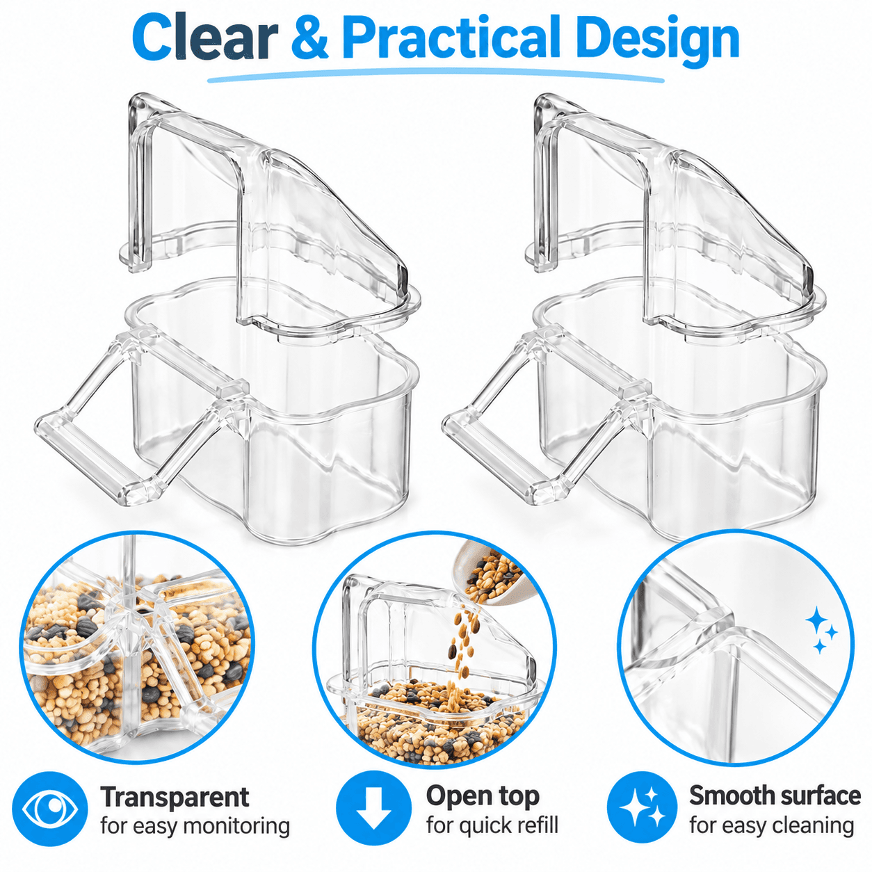 This Set Of Comedores Rectangular Of Mascow Is The Accesorio Ideal For Jaulas, Designed For Offer Practicality And Durability