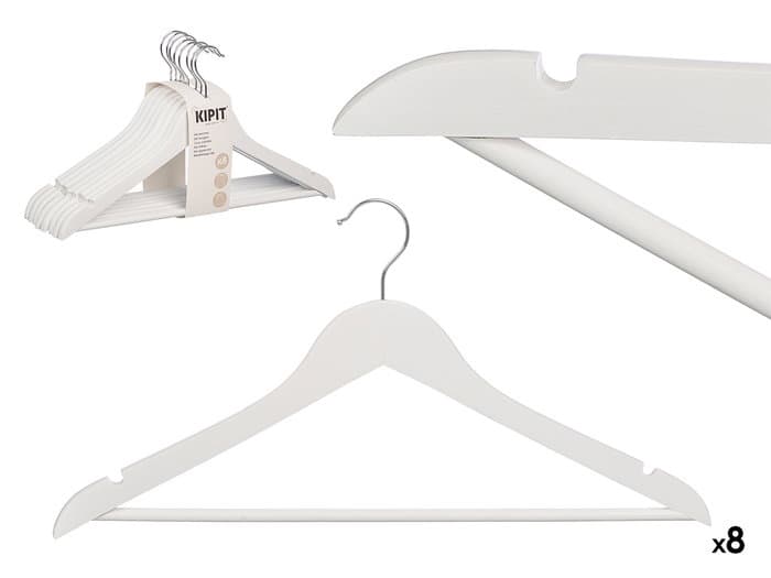 This Set Of Hangers Of Wood Offers A Solution Elegant And Durable For Organizing Your Wardrobe
