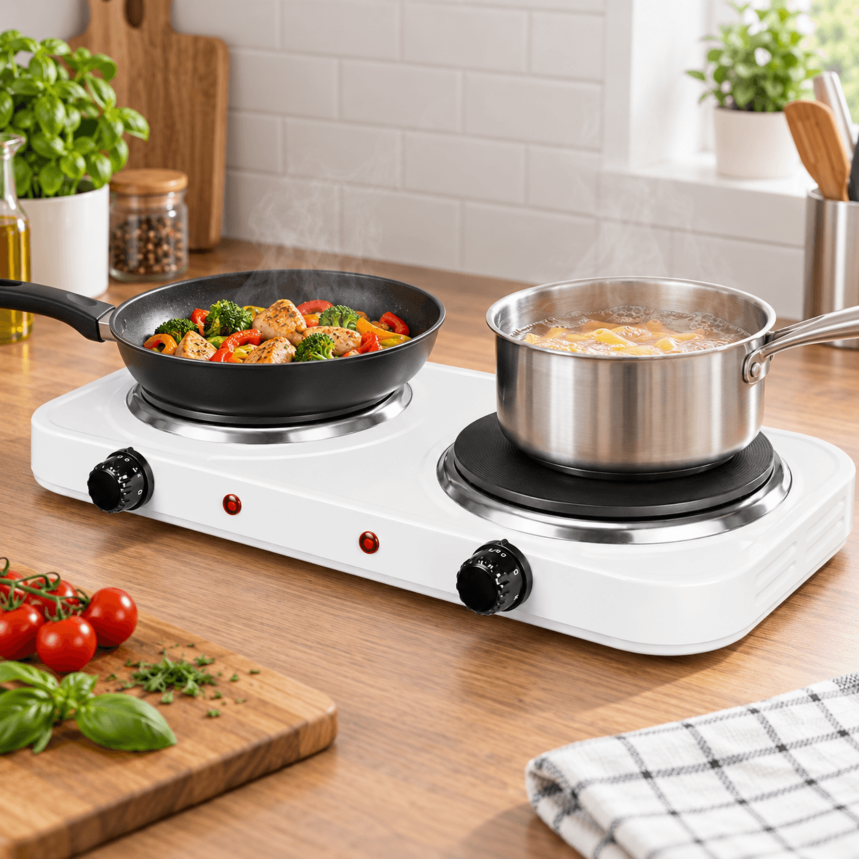 This Hornillo Electric Double Of Argon Is A Solution Efficient For Its Kitchen Doméstica, Offering Power And Control For Their Preparations