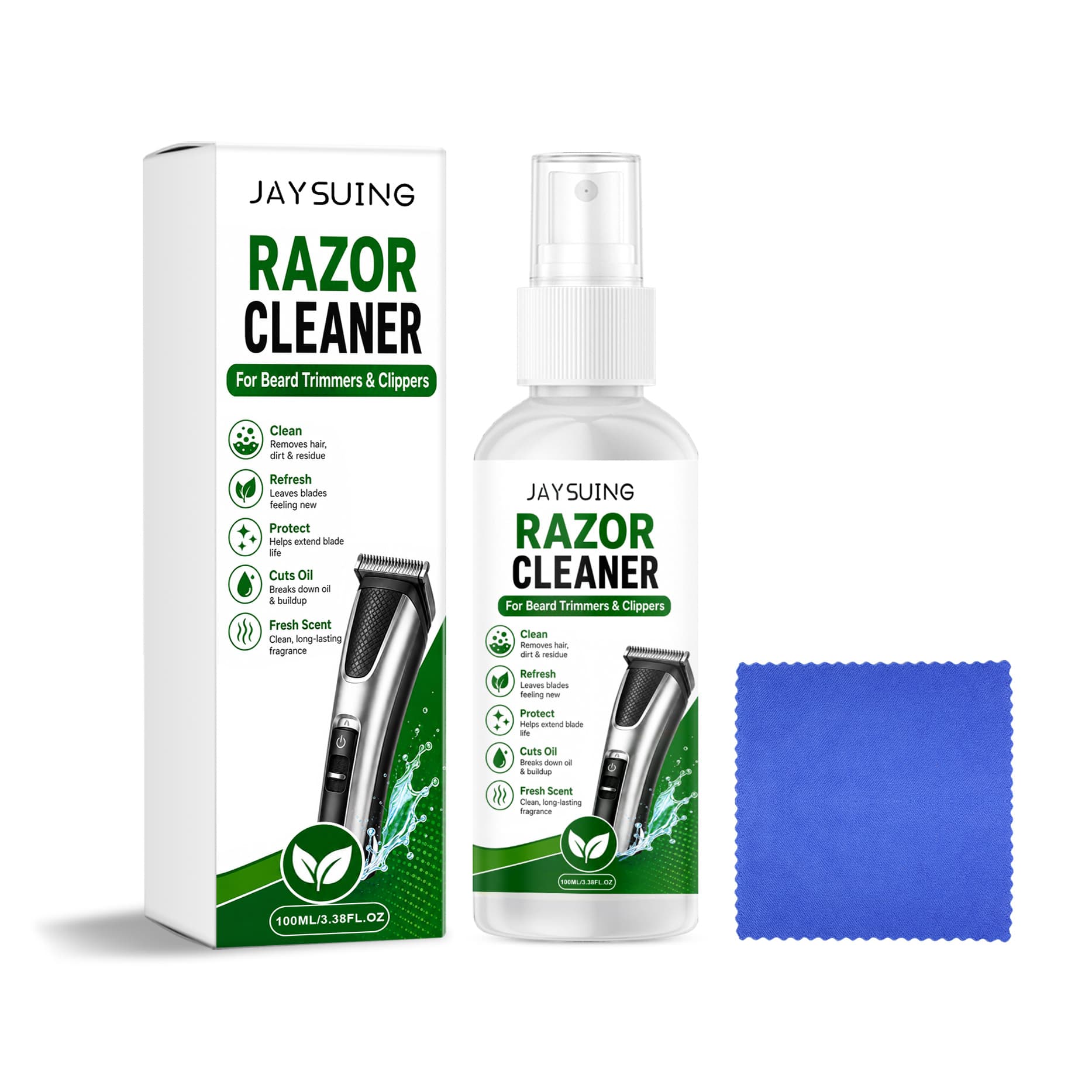JAYSUING Razor Cleaner, 100ml +1, Cleaning Supplies, Shaving Cream for Men Grooming