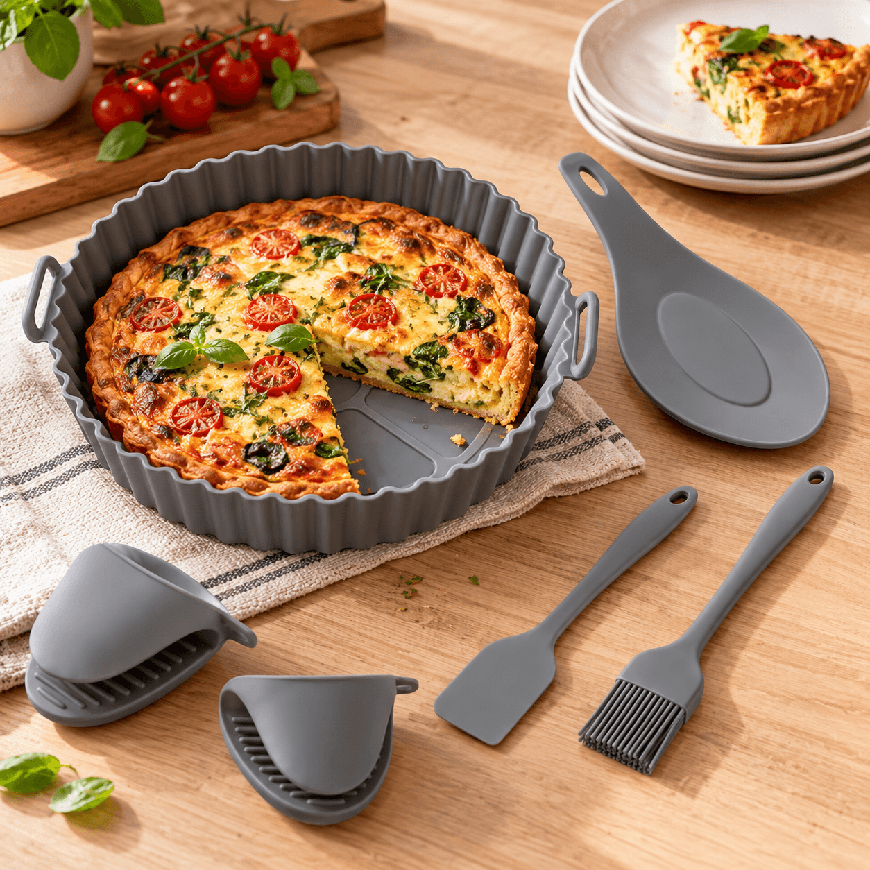 This Set Of 6 Utensils For Air Fryer From The Brand Kinvara Is Ideal For Complement Its Kitchen, Offering Durability And Versatility