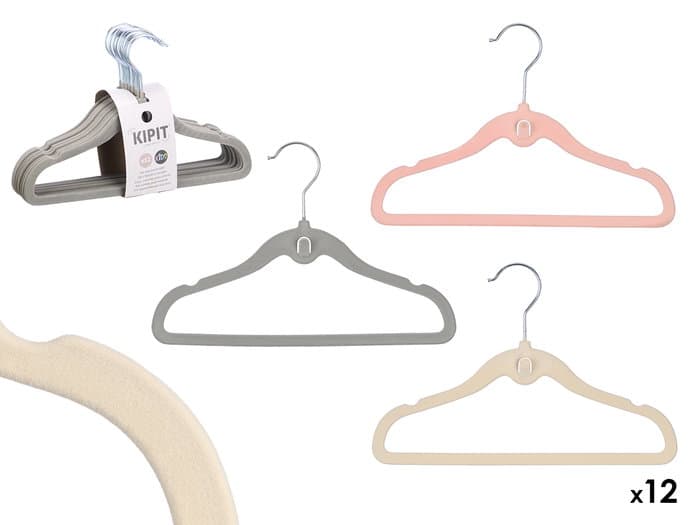 This Set Of 12 Hangers Flocadas Is Designed Especialmente For Use Infantil, Offering A Solution Practical And Soft For Organizing The Clothing Of The More Small