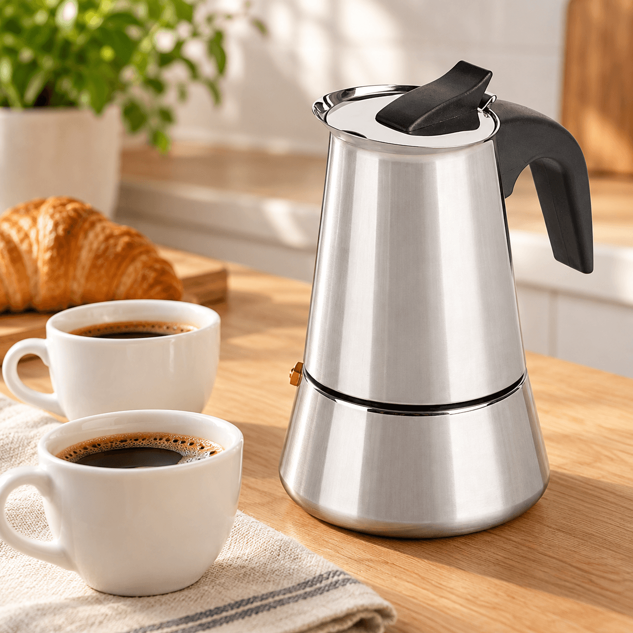 This Cafetera Of Induction With Pitcher Of Steel Is A Solution Versatile For Its Kitchen
