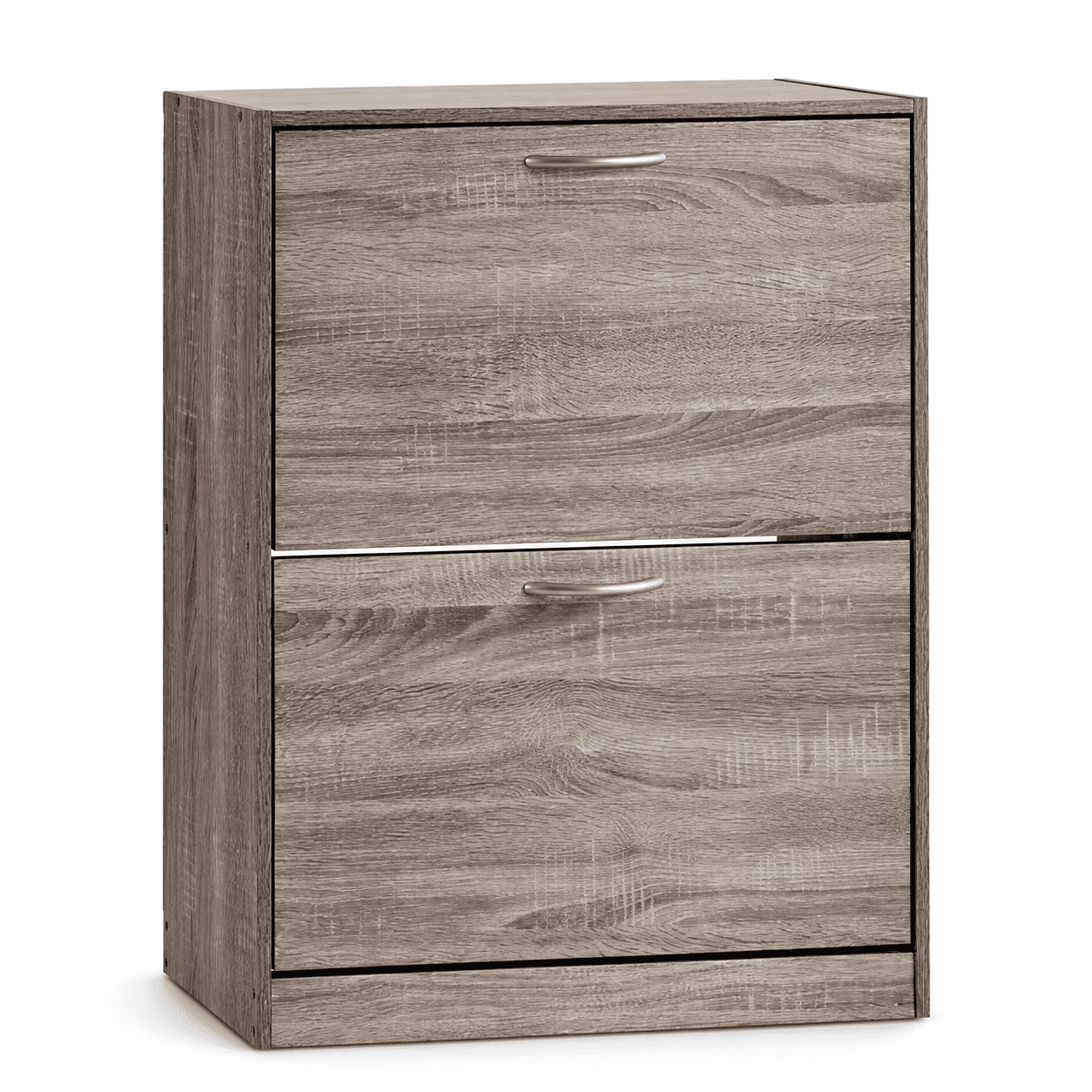 Organize Its Calzado In A Practical Way And Elegant With This Zapatero Of Wood Of Two Floors In Gray Dark