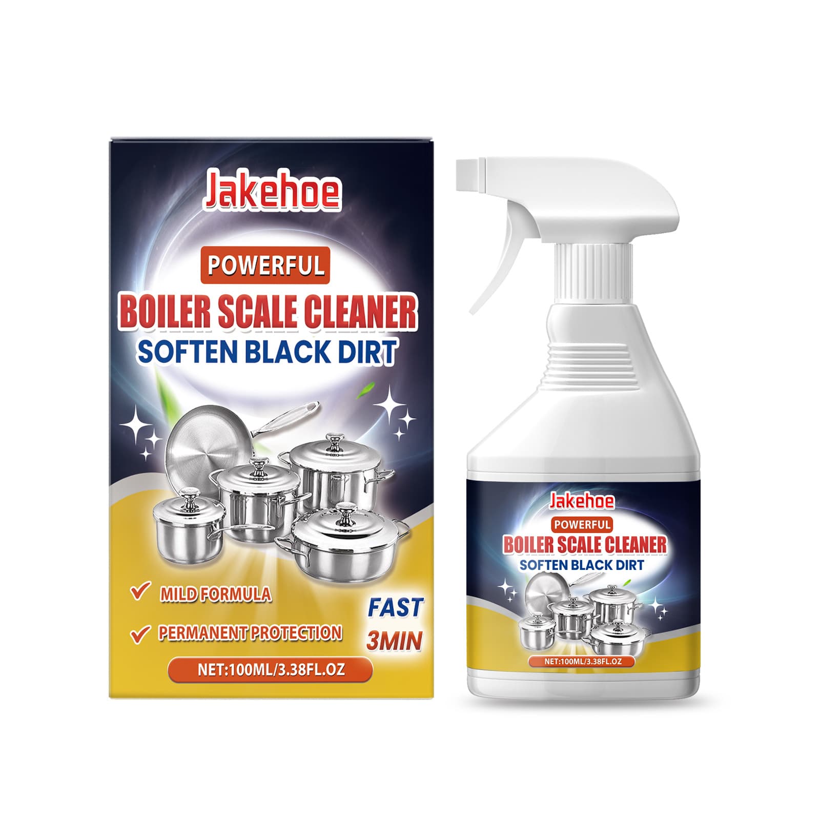 Pan Bottom Black Dirt Remover, 100ml, Dirt Cleaner, Cleaning Agent for Home Cleaning