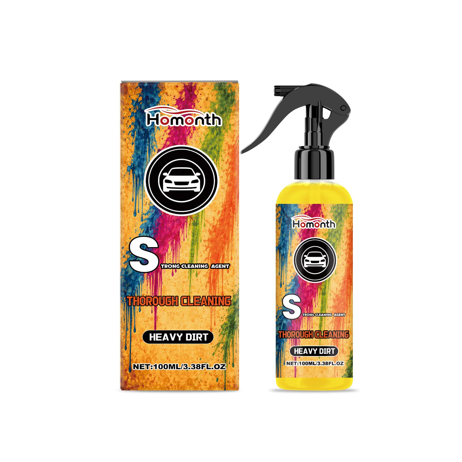HOMONTH Strong Cleaning Agent, 100ml, Car Cleaning, Car Care Product for Car Care