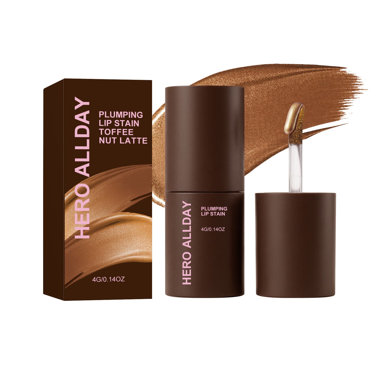 Hero Allday Plumping Lip Stain, 4g, Lip Makeup, Lipstick for All Skin Types