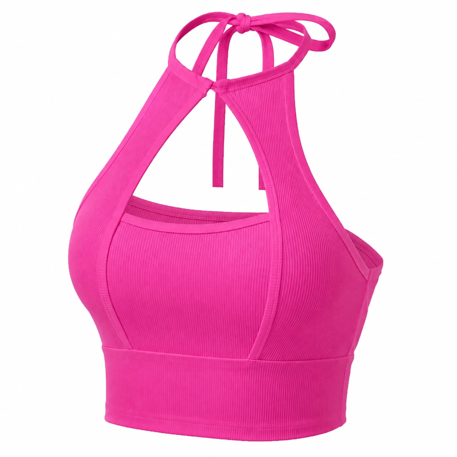 Halter Hollow Out Cropped Tank Top for Daily Use