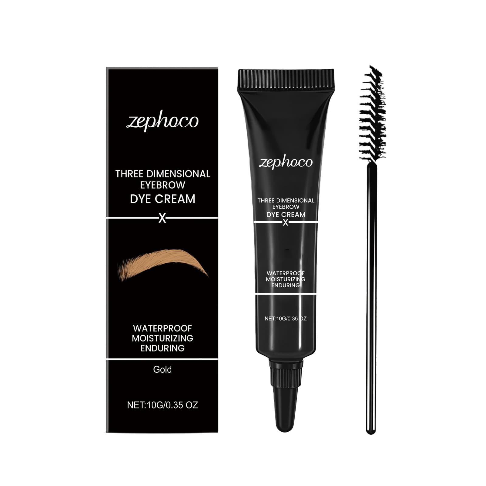 Golden Three-dimensional Eyebrow Cream, 10g, Beauty Products, Care Cream for Daily Use