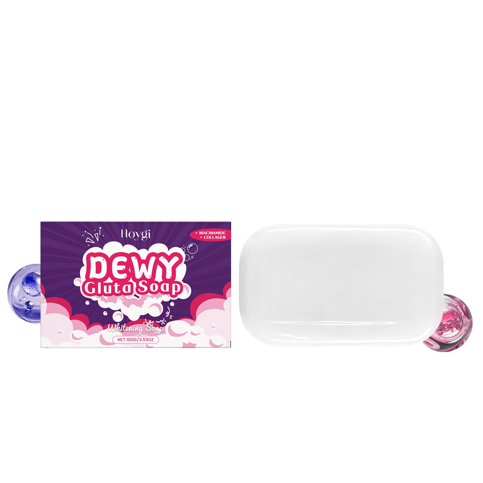 Dew Water Glutathione Soap, 100G, Facial Cleansing, Facial Cleanser for All Skin Types
