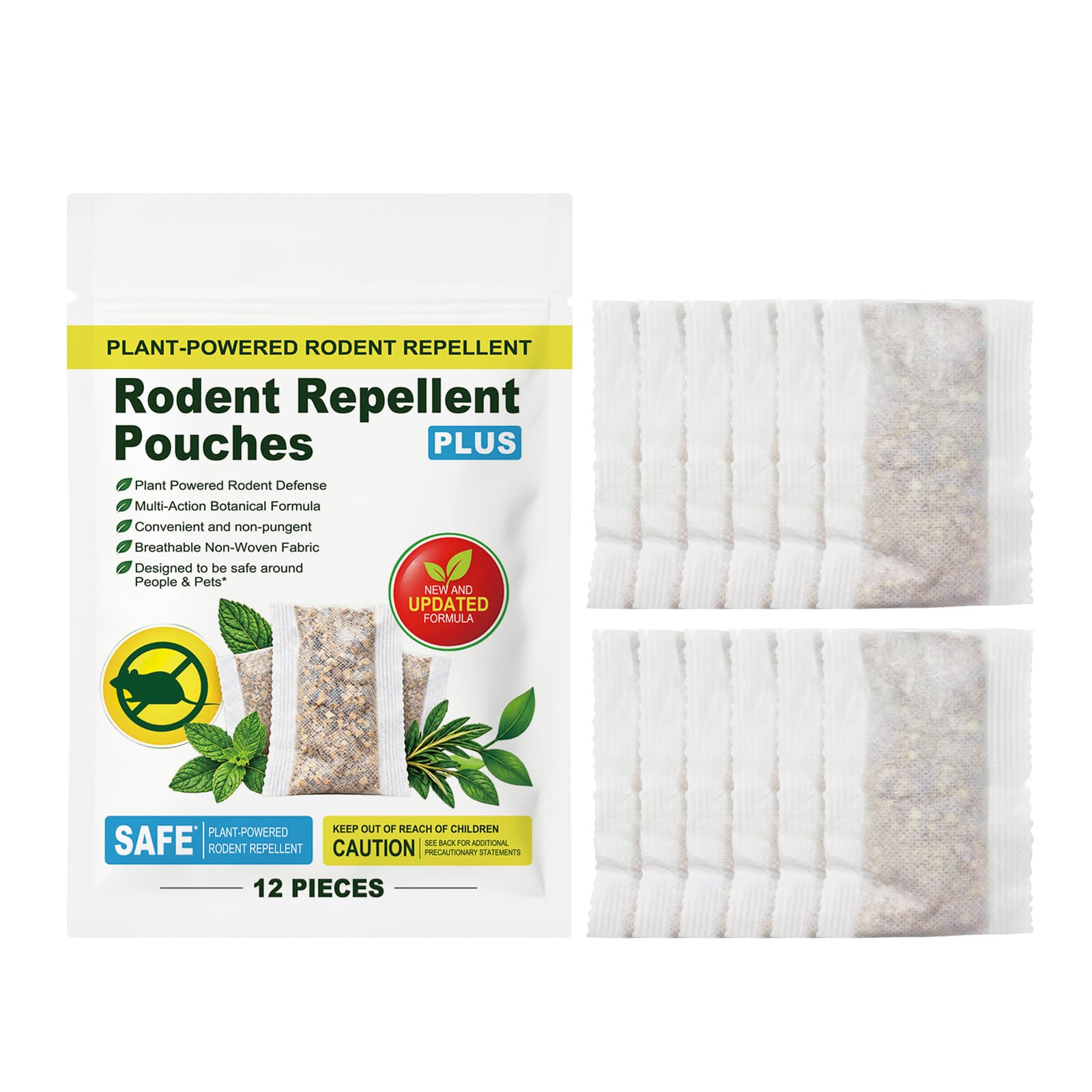 Mouse Repellent Pouches, 12pcs, Festival Supplies for Holiday Party