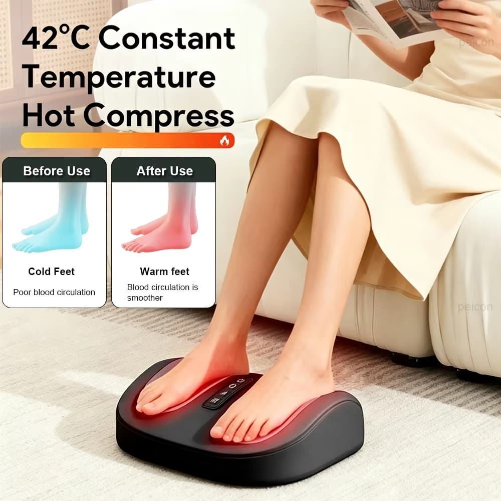 Electric Foot Massager Shiatsu Kneading Foot Massage Machine for Calf Pain Relief Deep Tissue Muscles Relax Massager for Feet