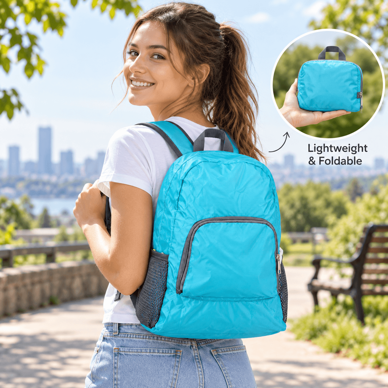 Backpack Foldable Assorted 3 Colors
