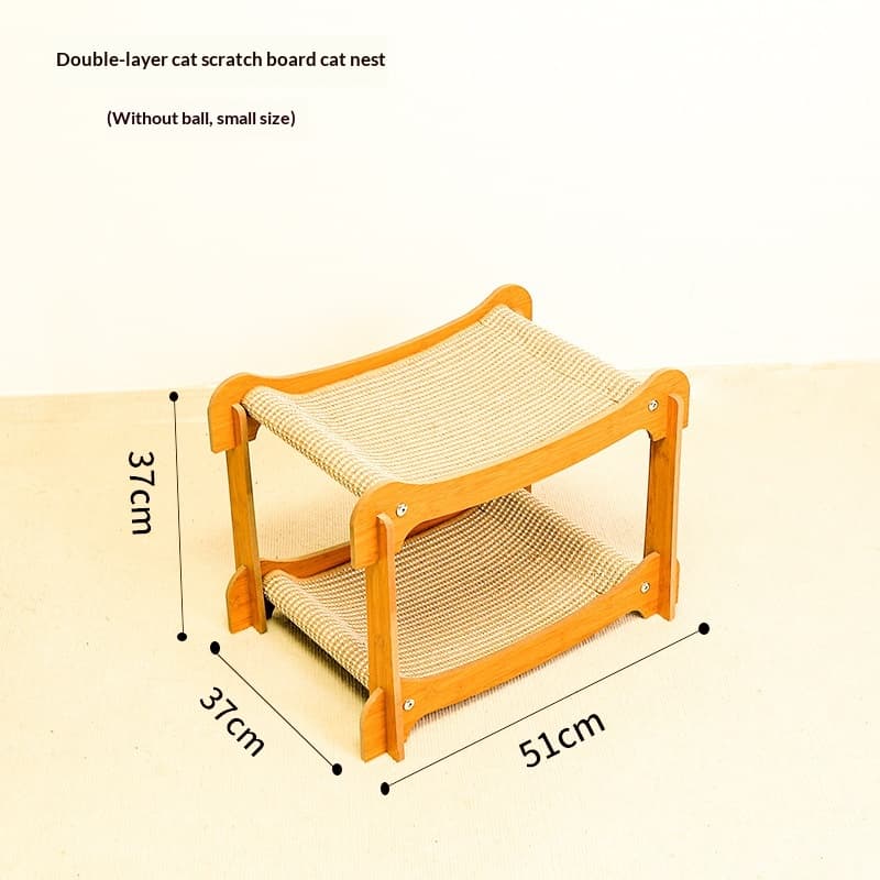 Multi-layer Sisal Cat Scratcher Lounge, Wear-Resistant & Low-Shedding Pet Toy
