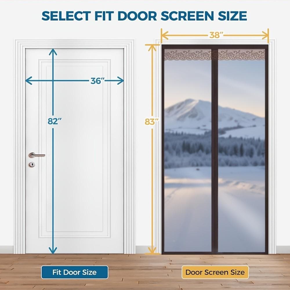 Pet Friendly Magnetic Thermal Insulation Door Curtain Auto Close Anti Heat Windproof EVA Air Conditioning Screen Curtain For Home Balcony Bedroom
