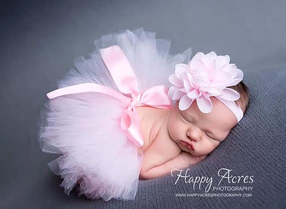 Newborn Tutu Dress, Baby Bunny Photography Outfit, European Style Infant Photo Prop For Photoshoot