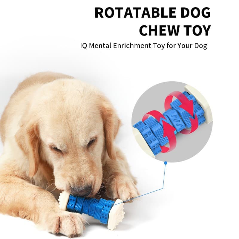 Interactive Dog Chew Toy For Aggressive Dog, Squeaky Treat Dispensing
