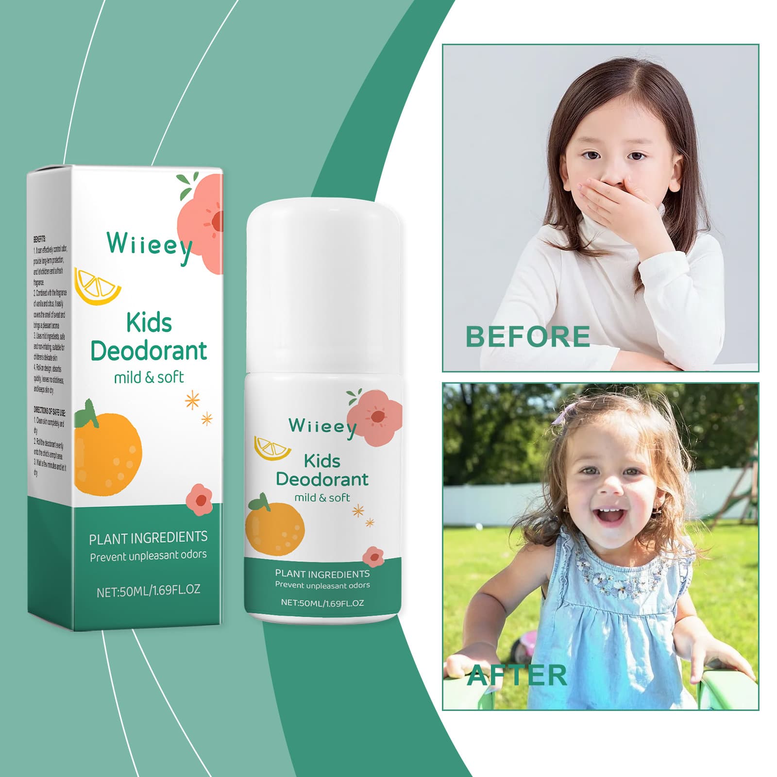 Vanilla Citrus Ball Fragrance 50g-box Children Sweating Ball Armpit Sweating Cleaning Fragrance Gentle And Fresh