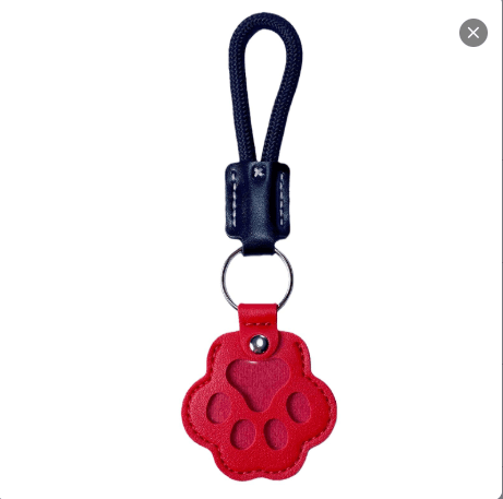 Pet Fur Memory Charm Leather Keychain Keepsake For Dog Cat Hair Paw-Shaped Design Memorial Sympathy Gift For Grieving Owners