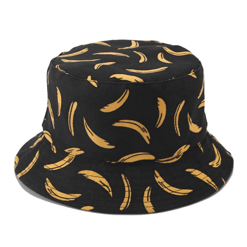 Men's And Women's Matching Fun Fruit Print Simple Casual Fisherman Hat For Summer Breathable And Versatile Double-sided Wearable Bucket Hat Suitable For Outdoor Daily Commuting