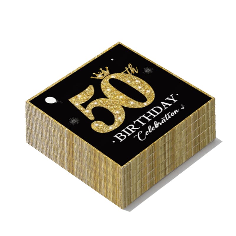 24pcs Disposable Napkins, Printed Paper Napkins For Birthday Parties