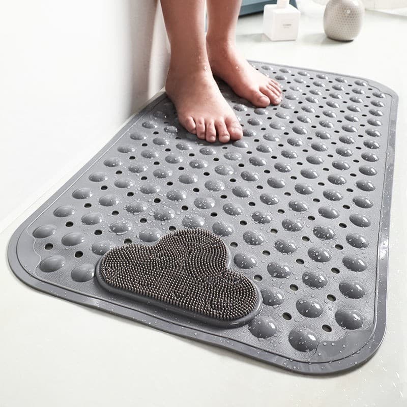 Anti Mold Rubber Shower Mat Non Slip Bathtub Strong Suction Extra Large Bath Mat
