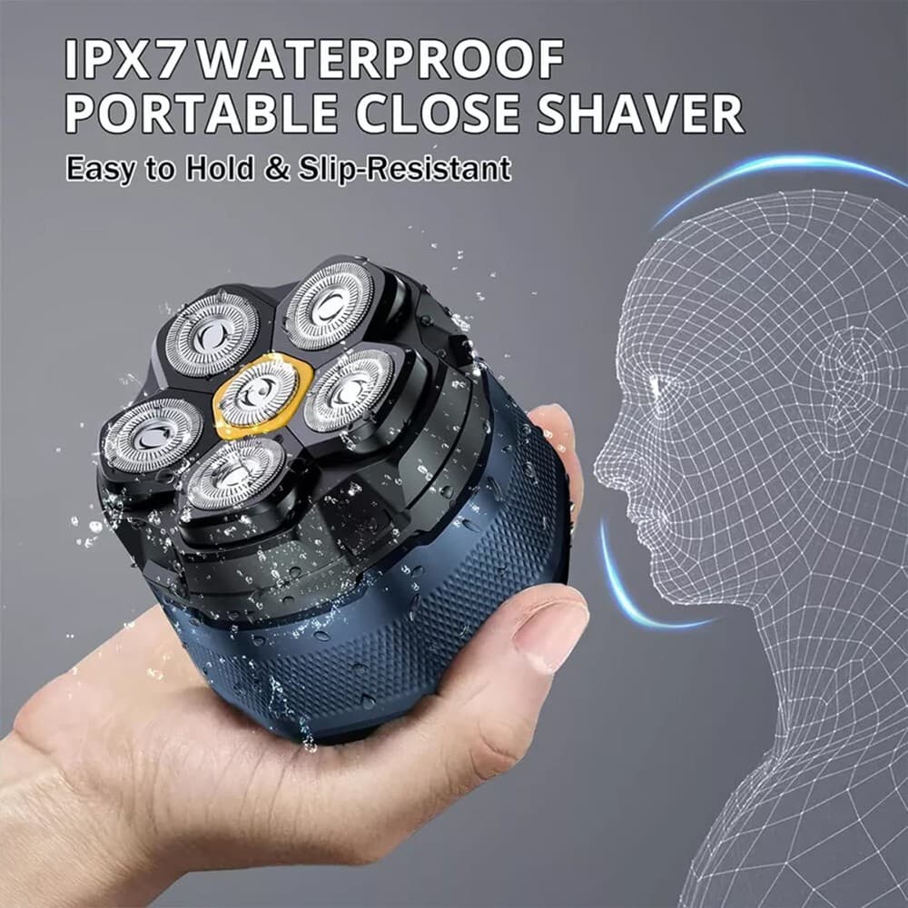 6D Electric Head Shaver For Bald Men Magnetic Razor Wet Dry Beard Hair Trimmer