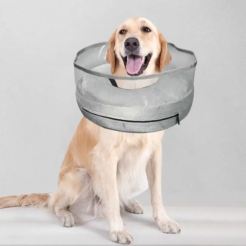 Inflatable Dog Cone Collar Soft After Surgery ALterna Tive Meff-Mluk