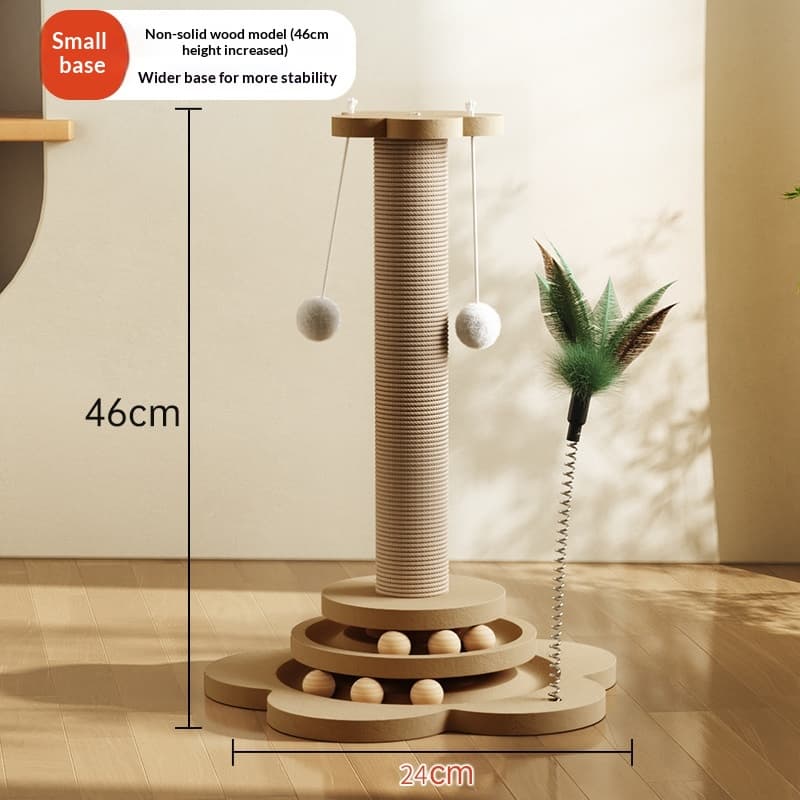 Cat Scratching Board, Wear Resistant And Low Shedding, Rotating Sisal Scratcher Plate, Treat Dispensing Self Play Toy For Cats, Cat Teaser Wand, Pet Supplies