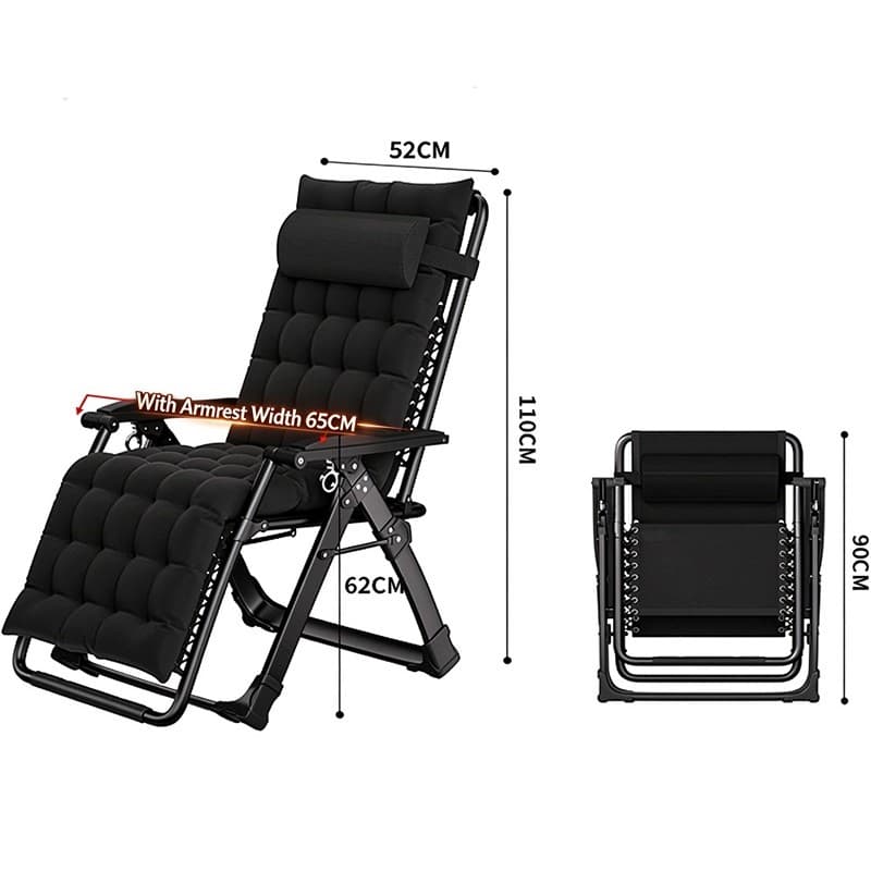 Garden Zero Gravity Chair Heavy Duty Sun Lounger Beach Outdoor Folding Reclining