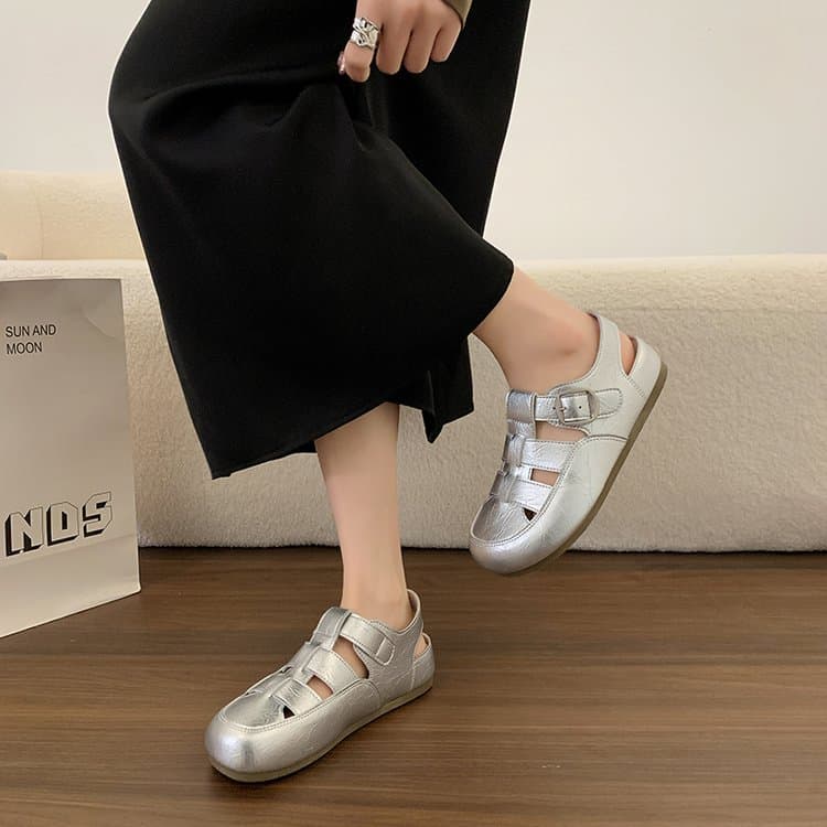 Women's Trendy Hollow Out Casual Sandals, 2026 Spring Summer New Versatile Lightweight Beach Shoes