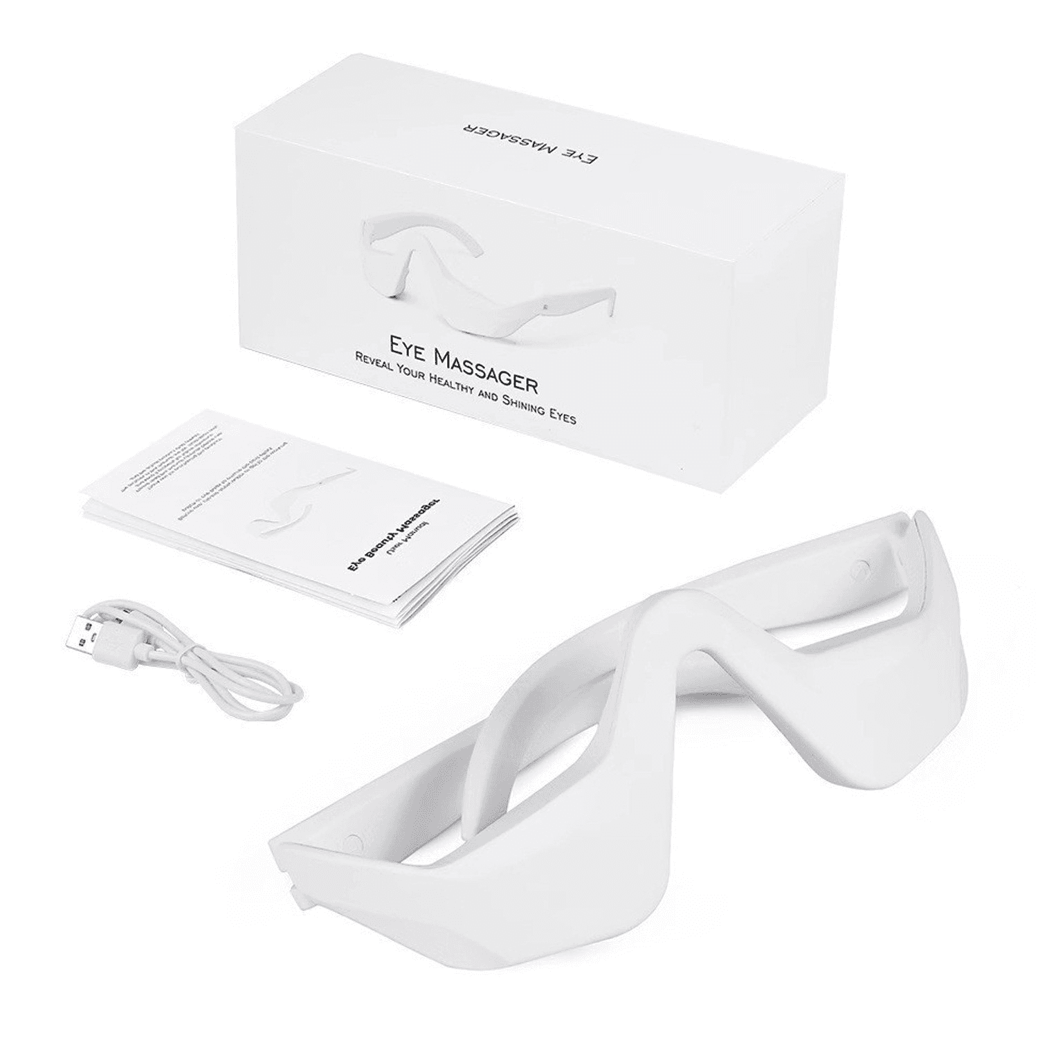 Wireless Rechargeable Home LED Silicone Red Light Eye Massager With Infrared Photon Skin Rejuvenation Function
