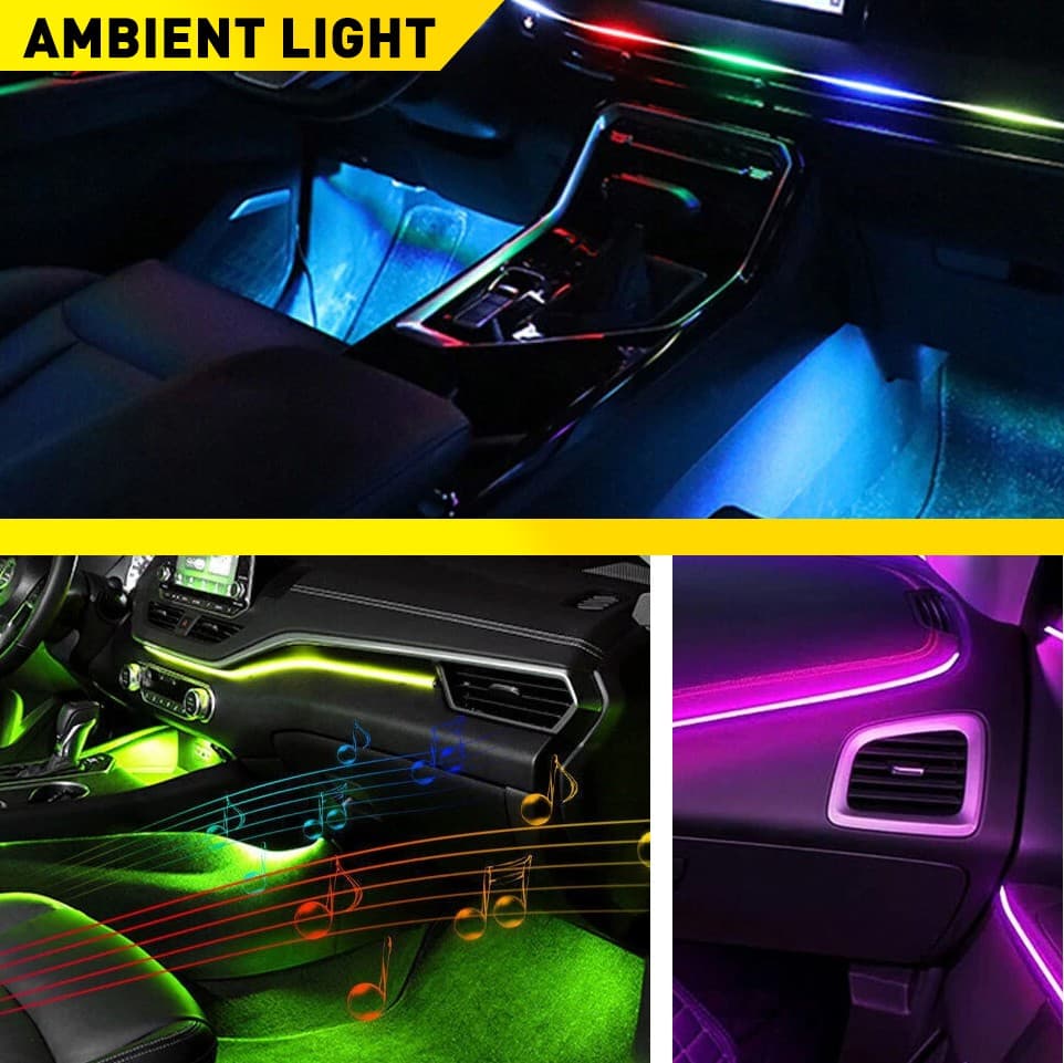 10in1 Full LED Bead Symphony Dream Car Interior Ambient Lighting Wireless Kit