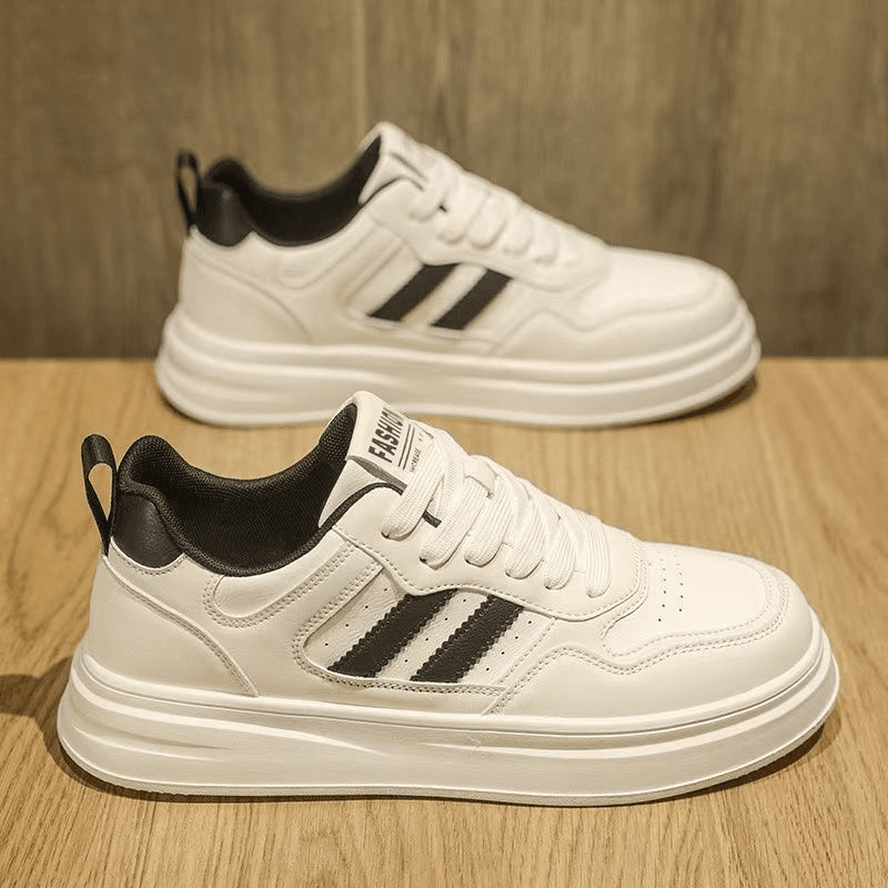 Men's 2026 New Winter Breathable Versatile Casual Skate Shoes, Premium White Sneakers, Lightweight Trendy Student Footwear