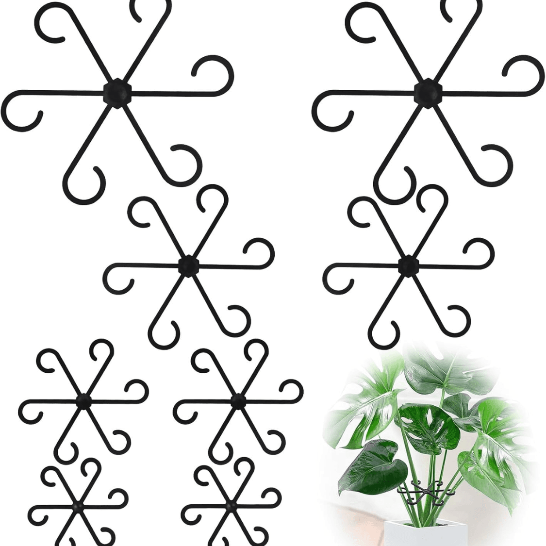 8pcs Plant Stem Support Plant Support For Indoor Plants Plastic Reusable Plant Stabilizer Indoor Plants Accessories