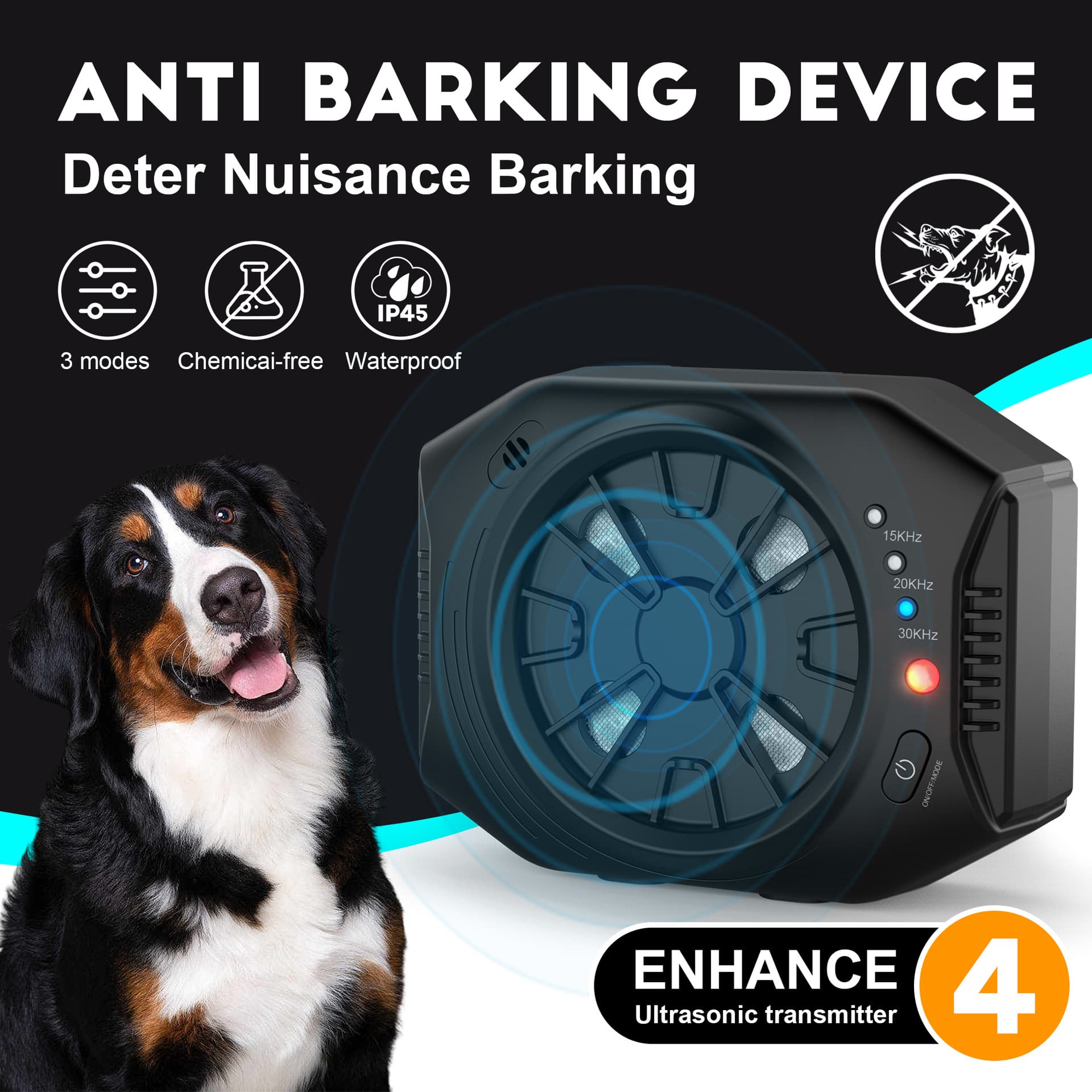 Ultrasonic Anti-Bark Dog Training Repellent Device