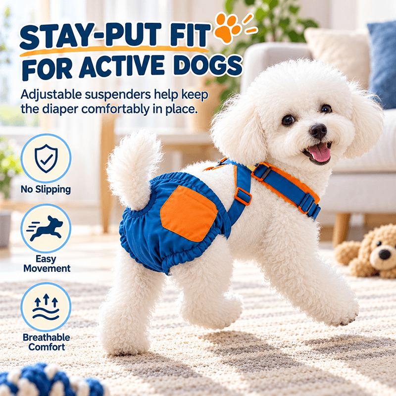 Famale Dog Underpants Heat Cycle Protection Anti-Harassment Adjustable Comfortable Breathable Washable Underwear Pet Supplies