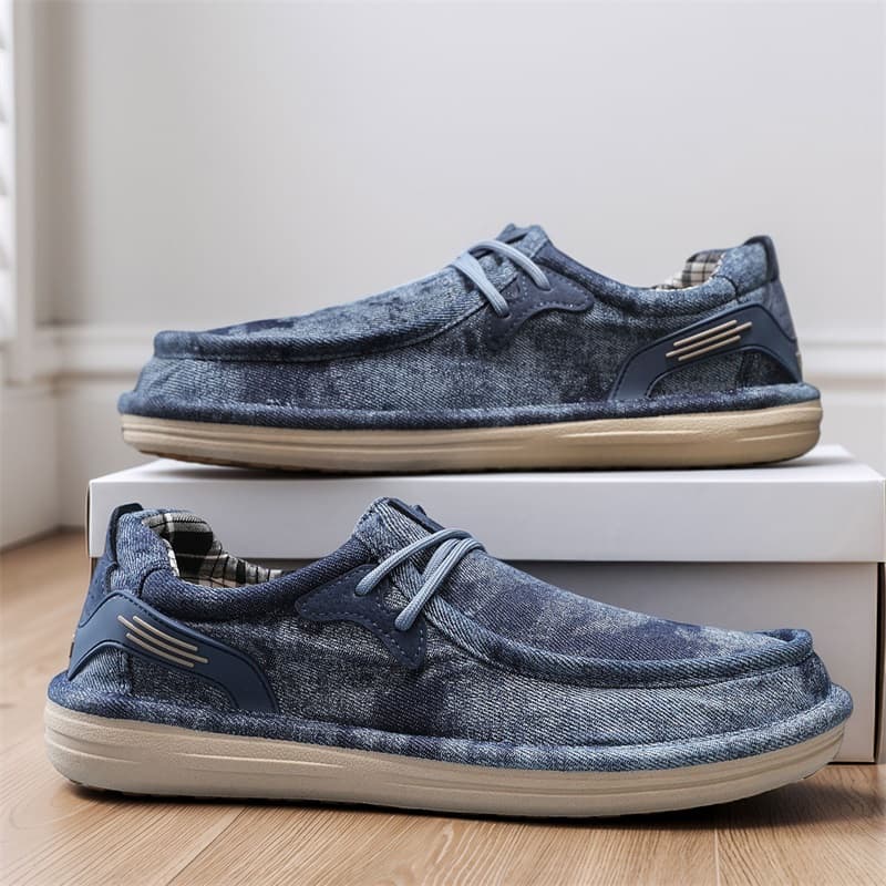 Men's Breathable Canvas Shoes, Spring & Autumn Slip-on Loafers, Versatile Trendy Casual Old Beijing Cloth Shoes