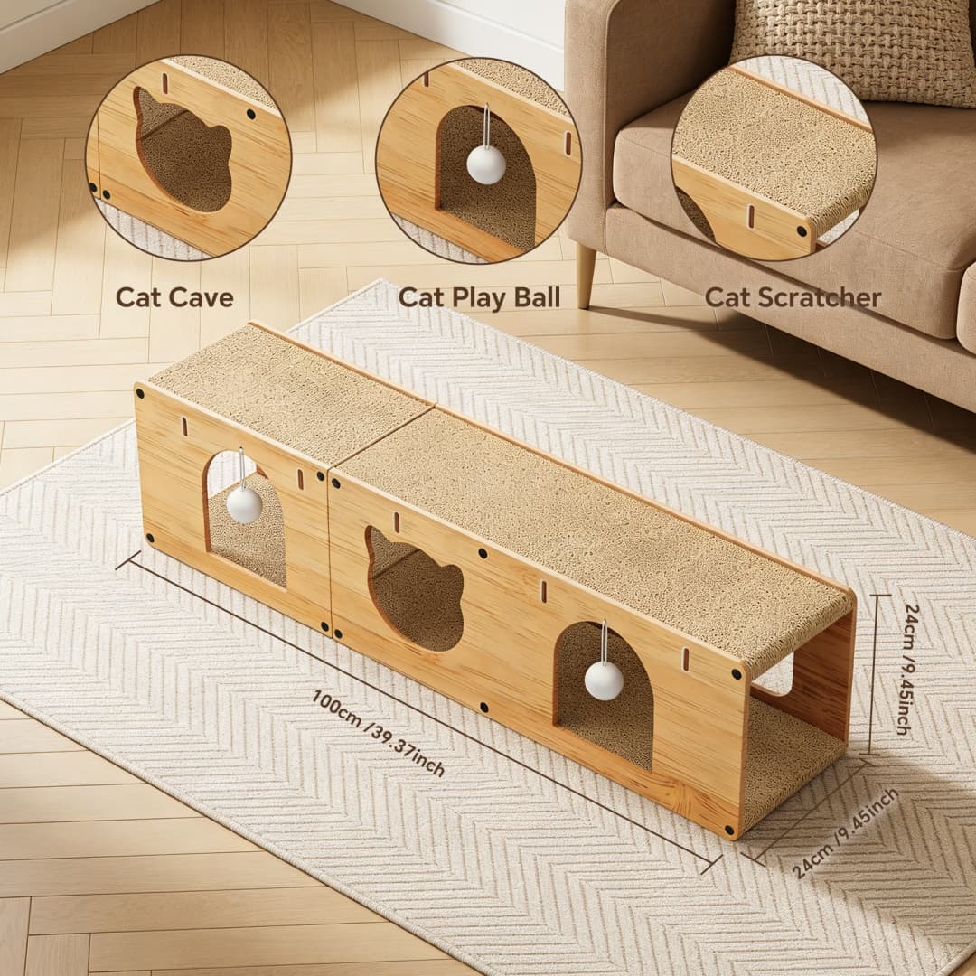 1 0 0-meter-long Cat Tunnel 1 0 0 X 24