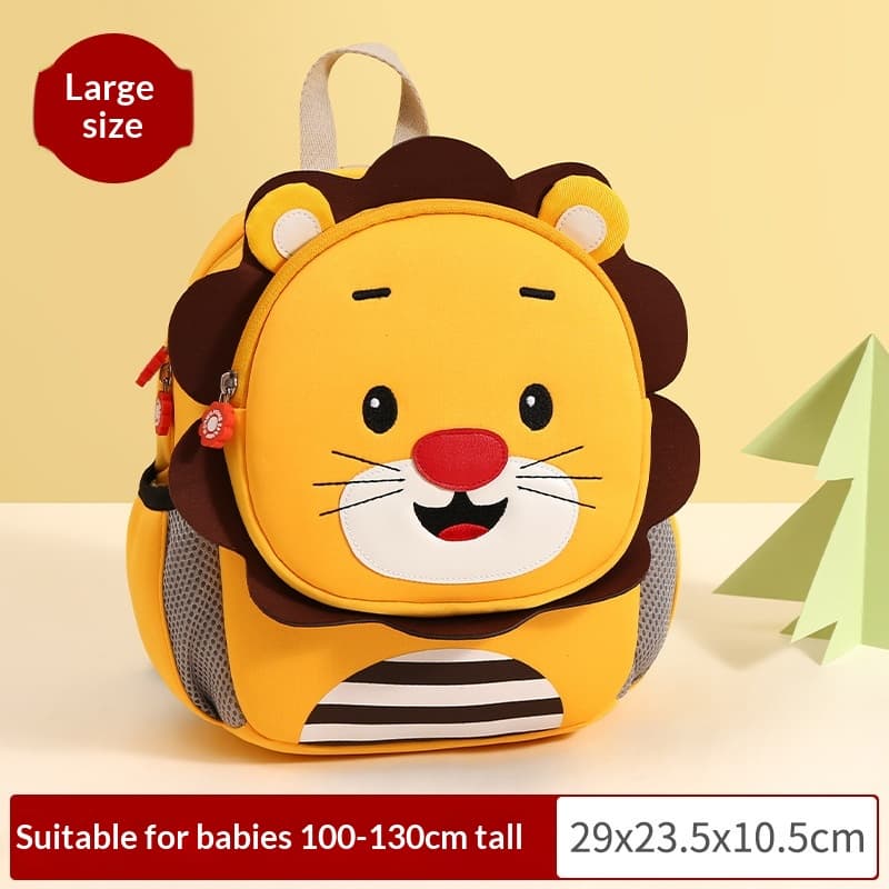 Children's Kindergarten Backpack For Girls, Boys And Girls, Baby Backpacks, Coffee Lion, Large Size