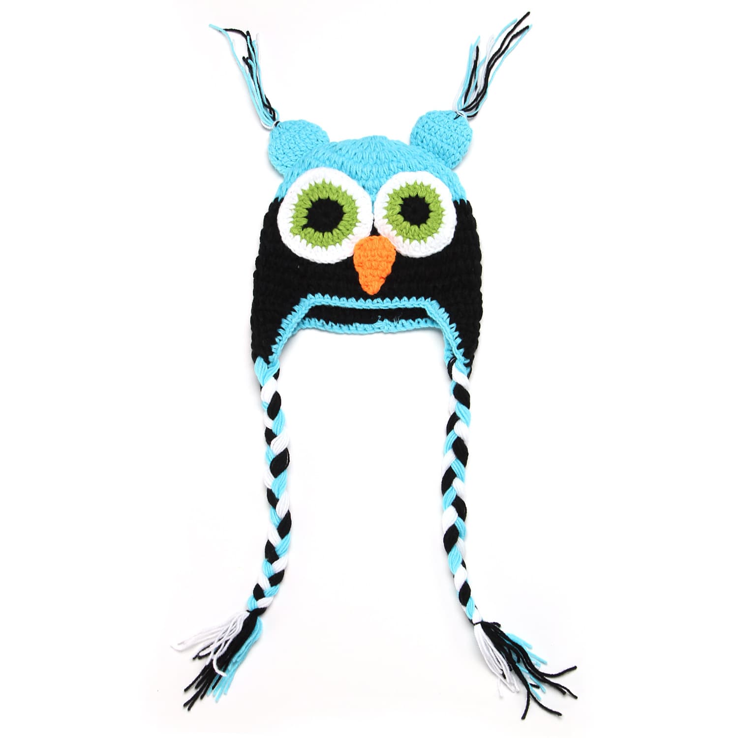 Hand Knitted Owl Baby Beanie Hat, Cute Yarn Infant Cap For Boys & Girls