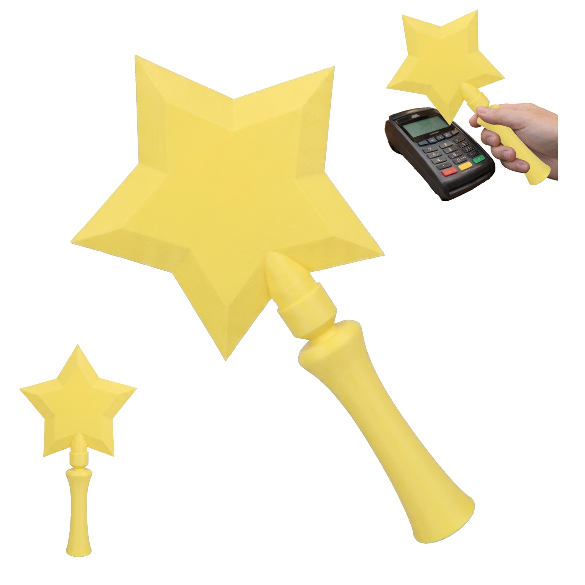 Star Wand Card Holder, 3D Printed Handheld Contactless Card Sleeve For Tap-to-Pay Cards, Lightweight Novelty Accessory