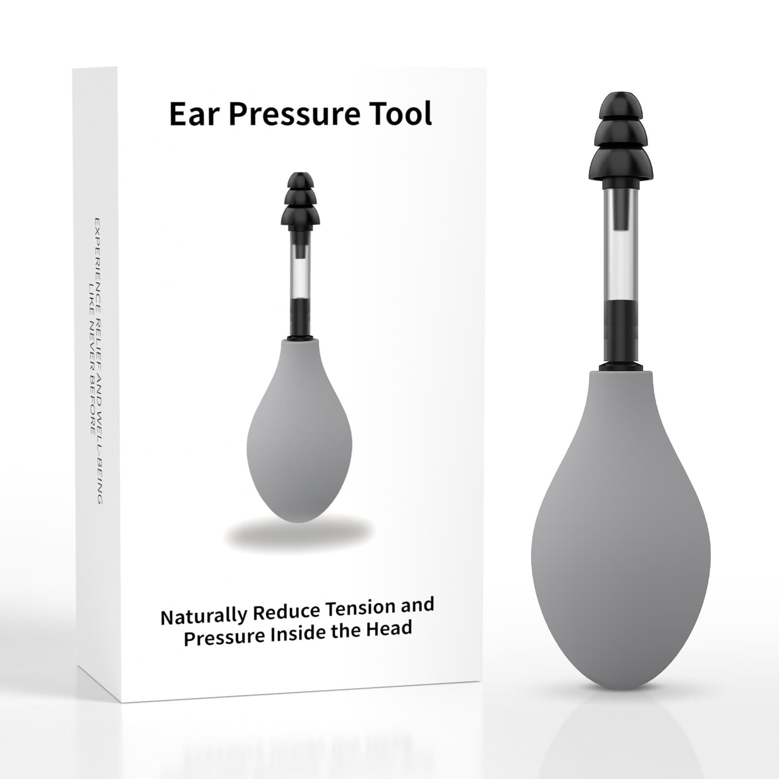 Ear Pressure Relief Suction Device A Calming Consumer Product That Naturally Reduces Tension, Pressure And Pulsating Symptoms Through Gentle Inner Ear Pressure Stimulation
